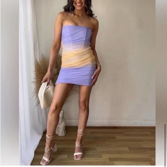 Zara STRAPLESS TULLE DRESS Size Extra Large XL - Picture 6 of 16